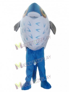 Lovely Blue Fish Mascot Costume  