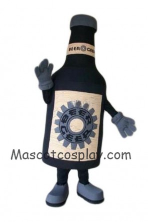 Black Beer Geer Bottle Adult Mascot Costume Cartoon Character Outfit 