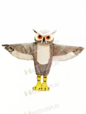 Grey Owl with Big Eyes Mascot Costumes Animal