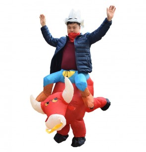 Cow Carry me Ride on Inflatable Costume Halloween Xmas for Adult