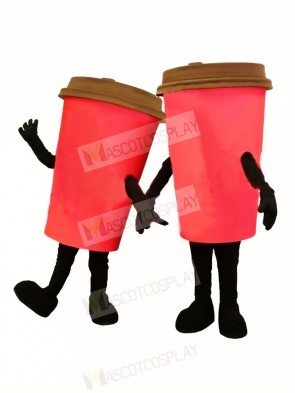 Red Coffee Cup Mascot Costume