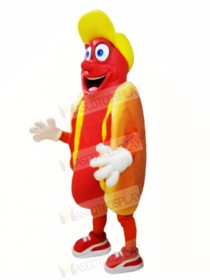 Smiling Hot Dog Mascot Costume 