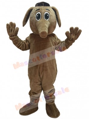 Brown Comic Aardvark Mascot Costume
