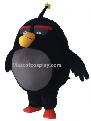 Movie Black Angry Birds Bomb Mascot Costume