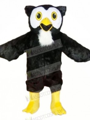 Black Owl with Yellow Feet Mascot Costumes Animal