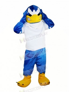 Blue Falcon with White T-shirt Mascot Costumes Animal