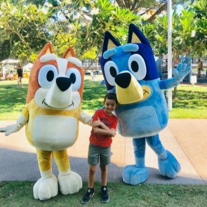 Bluey and Bingo Inspired Dog Mascot Costume TV cartoon