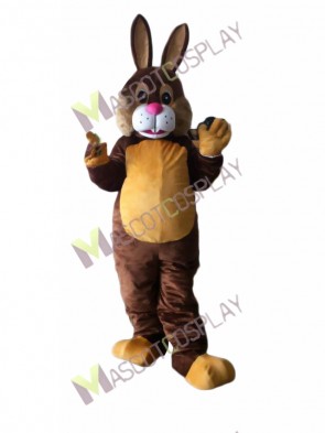 Brown Bunny Mascot Costume 