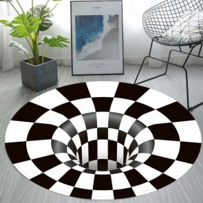 Carpet Floor Mat Area Rugs - 3D Home Carpet Black White Stereo Vision Mat Living Room Doormat - Type I
