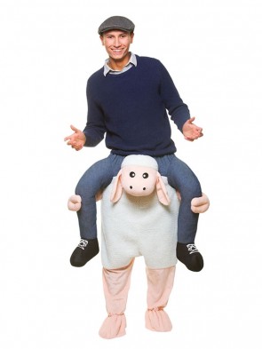 Piggy Back Sheep Carry Me Ride on Lamb Mascot Costumes Halloween 