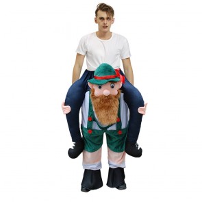 Beer Man Scotsman Leprechaun Carry me Ride on Halloween Christmas Costume for Adult/Kid