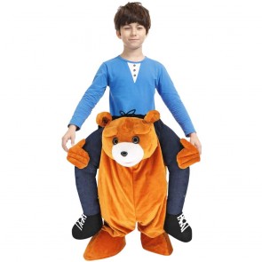 Cute Brown Bear Carry me Ride on Fancy Dress Costume for Kid