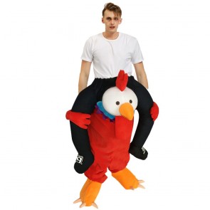 Red Chicken Carry me Ride on Halloween Christmas Costume for Adult
