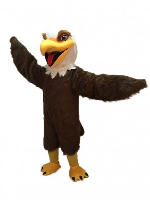 Brown Eagle Plush Long Hair Mascot Costume