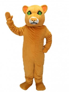 Cougar Mascot Costume with Green Eyes