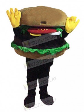 Hands Up Hamburger Mascot Costume 