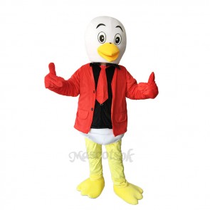 Little Lovely Red Crane Plush Adult Mascot Costume
