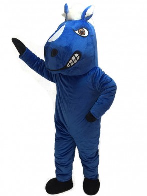 Royal Blue Mustang Horse Mascot Costume