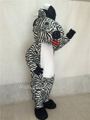 White Belly Zebra Mascot Costume