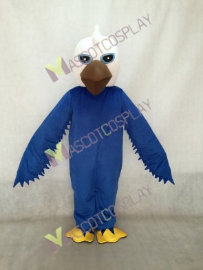 White Head Blue Body and Eyes Eagle Mascot Costume