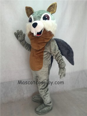 Hot Sale Gray Squirrel Plush Mascot Costume with Gray Tail