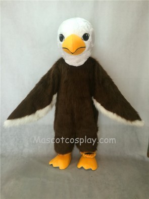 Long Hair Brown American Eagle Mascot Costume 