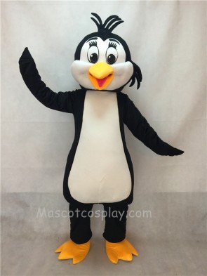 White And Black Penguin Adult Mascot Costume