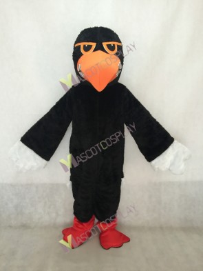 Black Fighting Hawk Mascot Costume