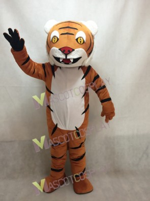 Tiger Mascot Costume with Black Stripes 