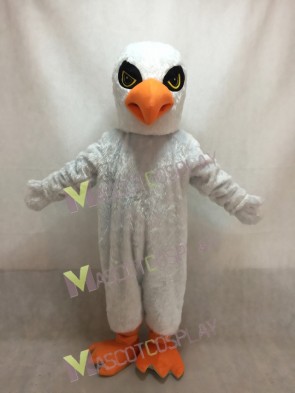 White Hawk with Gloves Mascot Costume