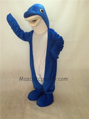 Cute Blue Dolphin Mascot Costume