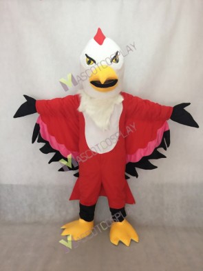 Custom Color Red and Pink Thunderbird Mascot Costume
