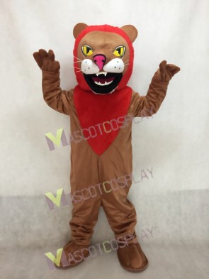 Custom Color African Lion with Red Mane Mascot Costume