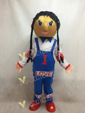 Cow Girl Love to Read Mascot Costume