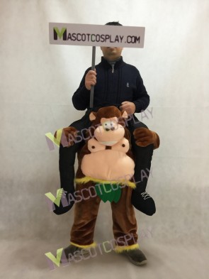 Piggyback Carry Me Ride on Big Belly Cheeky Monkey Mascot Costume