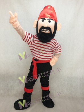 Adult Beard Pirate Mascot Costume