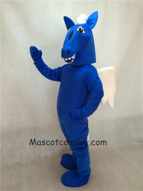 Winged Horse Blue Pegasus Horse Mascot Costume