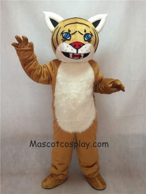 Light Yellow Brown Wildcat Cub Mascot Costume 