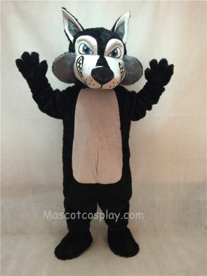 Black and Grey Wolfey Wolf Mascot Costume