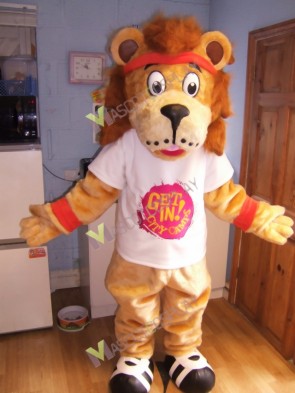 Lenny The Lion Mascot Costume