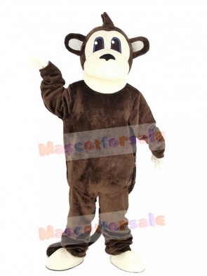 Brown Long Tail Monkey Mascot Costume