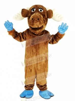 Funny Brown Moose Mascot Costume