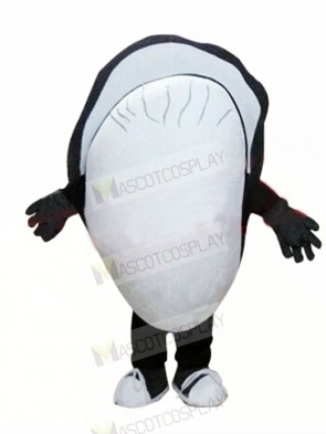 Black Clam Seafood Mascot Costume Cartoon
