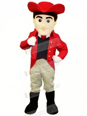 Best Quality Patriot with Red Coat Mascot Costume