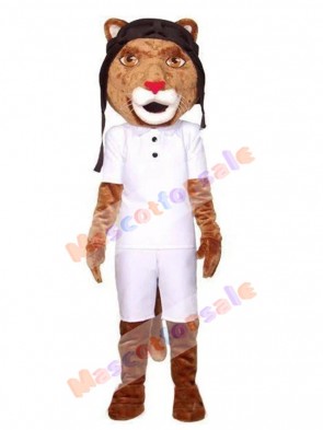 Pilot Lion mascot costume