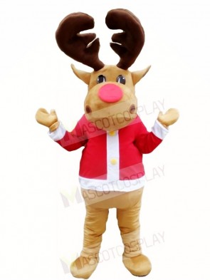 Christmas Deer Brown Reindeer Mascot Costumes Xmas Animal