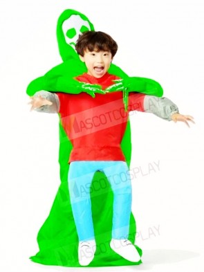 Green Alien Carry me Monster Inflatable Halloween Xmas Costumes for Kids