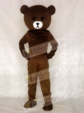 Brown Bear Mascot Costumes Line Town Friends Animal