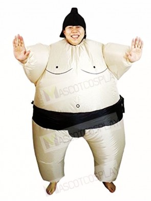 Black Japanese Fat Man Sumo Inflatable Halloween Christmas Costumes for Adults