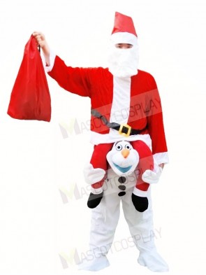 Santa Claus Carry me Ride on Olaf Halloween Xmas Costumes for Adults